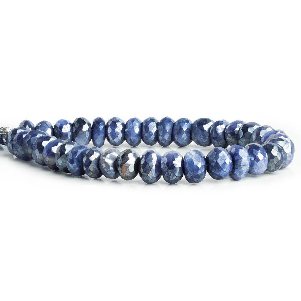 11mm Blue Mystic Moonstone Faceted Rondelle Beads 8 inch 35 pieces - The Bead Traders