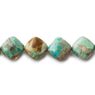 11mm Chrysocolla plain pillows 16 inch 36 beads - The Bead Traders