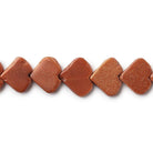 11mm Goldstone Plain Heart Beads, 14 inch - The Bead Traders