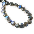 11mm Labradorite faceted coins 8 inches 19 beads - The Bead Traders