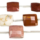 11mm Moukaite Faceted Square and Rectangle Beads 6 inches 6 beads - The Bead Traders