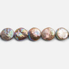 11mm Peacock Freshwater Coin Pearls 15 inch 30 pieces - The Bead Traders
