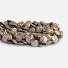 11mm Peacock Freshwater Coin Pearls 15 inch 30 pieces - The Bead Traders
