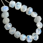11mm Rainbow Moonstone Faceted Cushion Beads 6 inch 21 pieces - The Bead Traders