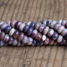 11mm Reddish Purple Opal Plain Rondelles 16 inch 65 beads - The Bead Traders