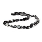 11mm Snowflake Obsidian Plain Oval Beads, 14 inch - The Bead Traders