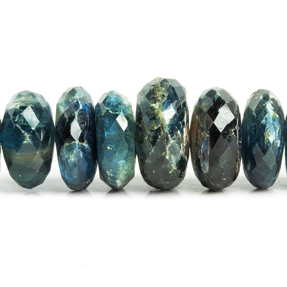 11mm Tanzanian Kyanite Faceted Rondelle Beads 8 inch 27 pieces - The Bead Traders