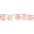11mm Whisper Purple Chalcedony Plain Heart Beads 8 inch 18 beads - The Bead Traders