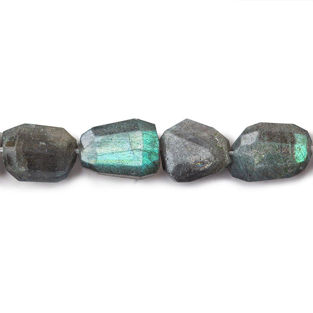 11x10-13x9mm Labradorite Faceted Nuggets Bead 16 inch 31 pieces - The Bead Traders