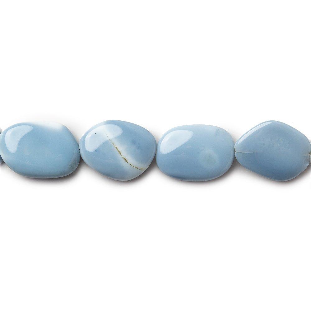 11x10-15x11mm Owyhee Denim Blue Opal plain nugget beads 8.5 inch 16 pieces - The Bead Traders