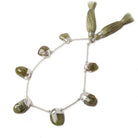 11x10-18x10mm Silver Leafed Grossular Garnet Plain Nugget Focal Beads 8 inch 7 pieces - The Bead Traders