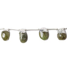 11x10-18x10mm Silver Leafed Grossular Garnet Plain Nugget Focal Beads 8 inch 7 pieces - The Bead Traders