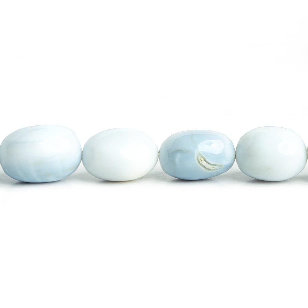 11x10mm-15x11mm Denim Blue Opal Plain Nugget Beads 18 inch 35 pieces - The Bead Traders