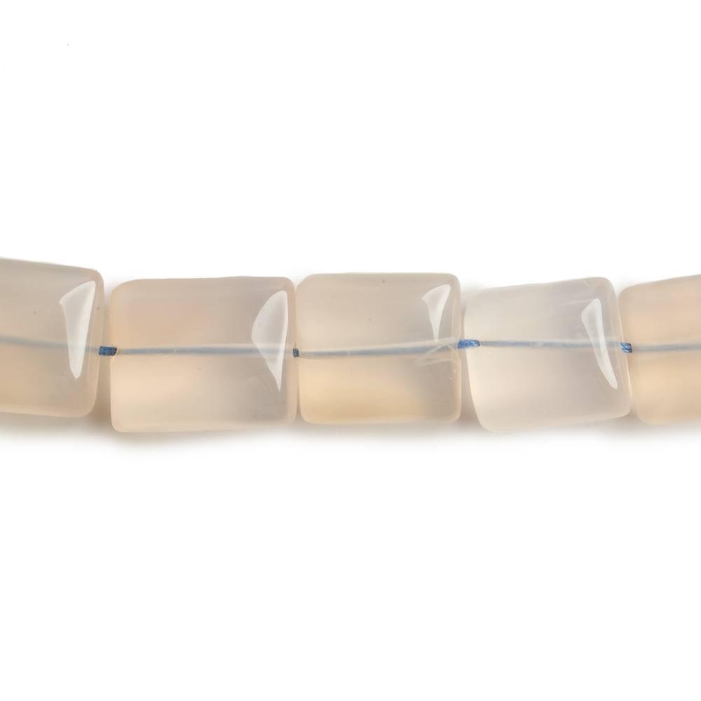 11x10mm Champagne Chalcedony plain squares 14 inch 30 beads - The Bead Traders