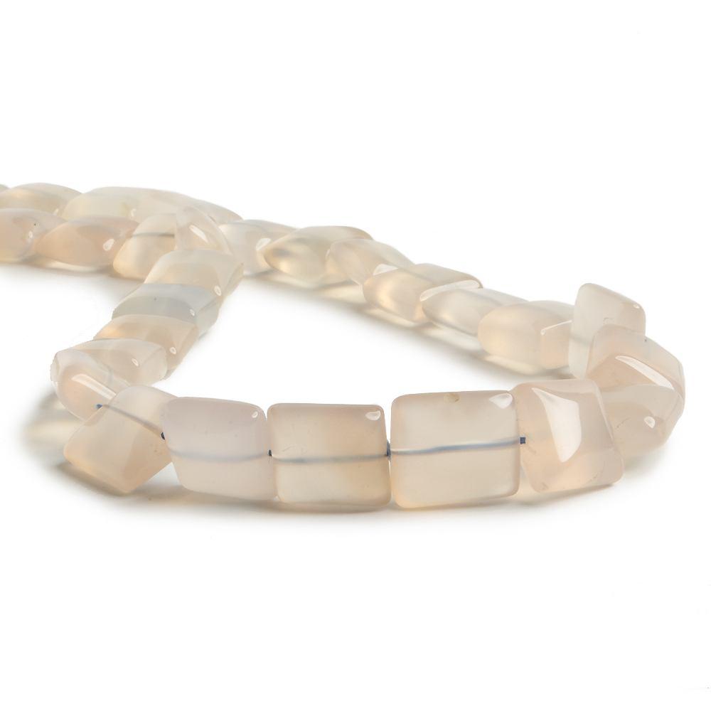 11x10mm Champagne Chalcedony plain squares 14 inch 30 beads - The Bead Traders