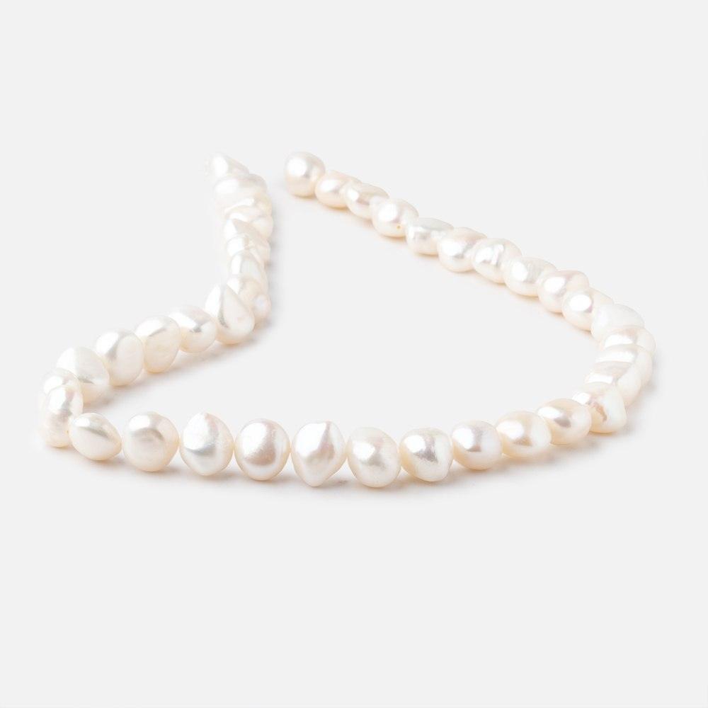 11x10mm White Baroque Pearls 15 inch 37 pieces - The Bead Traders
