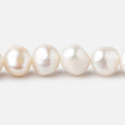 11x10mm White Baroque Pearls 15 inch 37 pieces - The Bead Traders