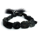 11x11-12x14mm Black Agate Hammer Faceted Square & Rectangle Beads 8 inch 13 piece - The Bead Traders