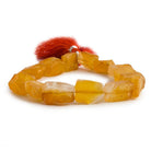 11x11-15x10mm Orange Agate Tumbled Hammer Faceted Square & Rectangle 8 inch 17 pcs - The Bead Traders