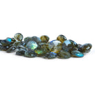 11x11-15x15mm Labradorite Faceted Hearts 8 inch 44 beads - The Bead Traders