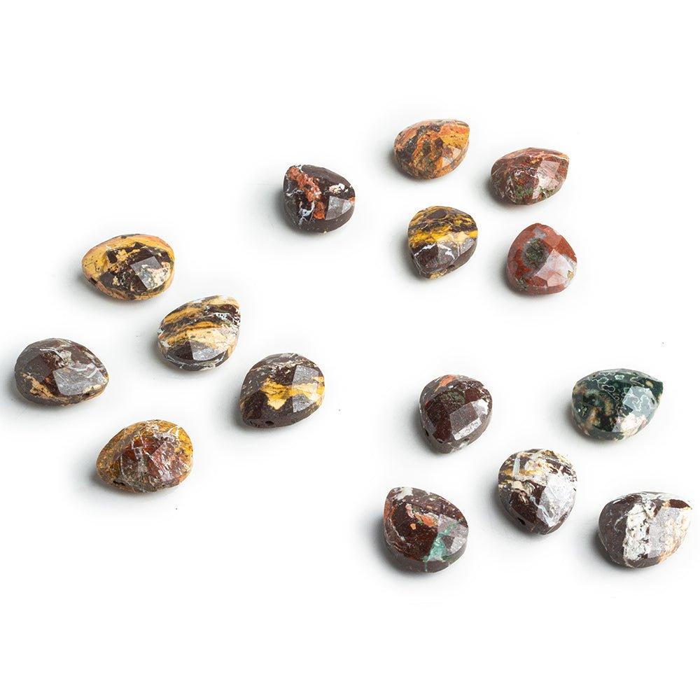11x13mm Jasper Top Drilled Pear Briolette - Lot of 5 - The Bead Traders