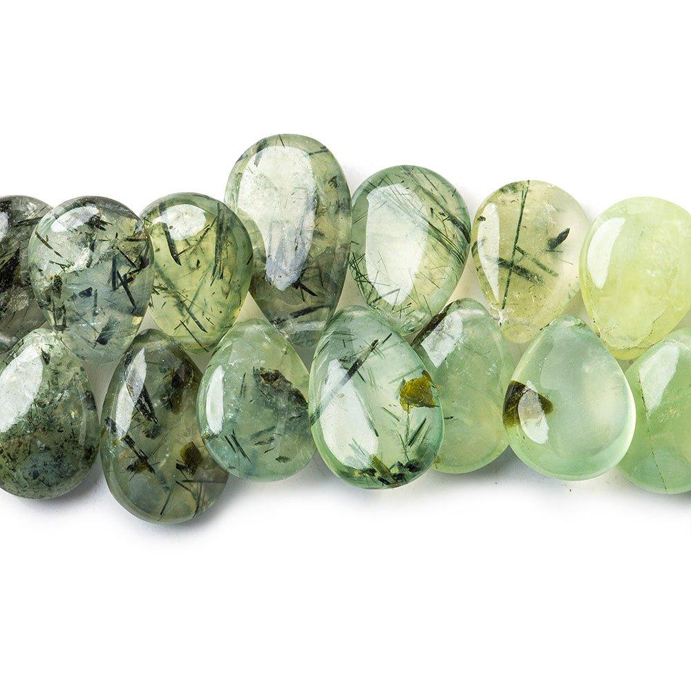 11x16mm Dendritic Prehnite Beads Plain Pears, 8" length, 50 pcs - The Bead Traders