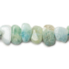 11x6-12.5x7.5mm Multi Beryl side drilled plain nugget 16 inch 53 pieces - The Bead Traders
