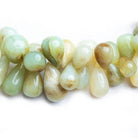 11x6mm-24x13mm Blue Peruvian Opal Plain Teardrop Beads 14 inch 107 pieces - The Bead Traders