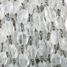 11x7mm Crystal Quartz faceted oval Black Gold plated Chain by the foot 17 beads - The Bead Traders