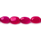 11x8-13x11mm Neon Pink Chalcedony plain nuggets 16 inch 32 pieces - The Bead Traders