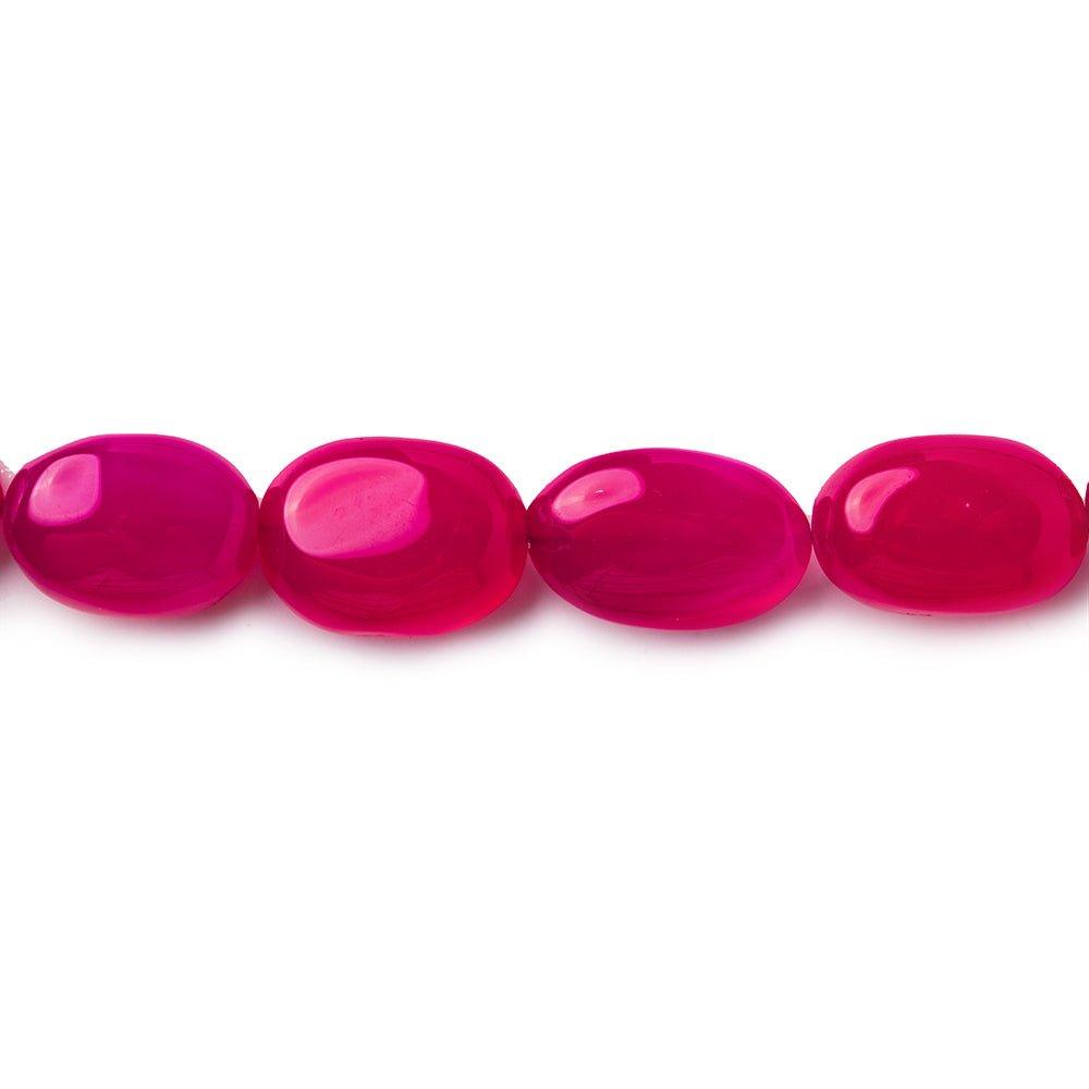 11x8-13x11mm Neon Pink Chalcedony plain nuggets 16 inch 32 pieces - The Bead Traders