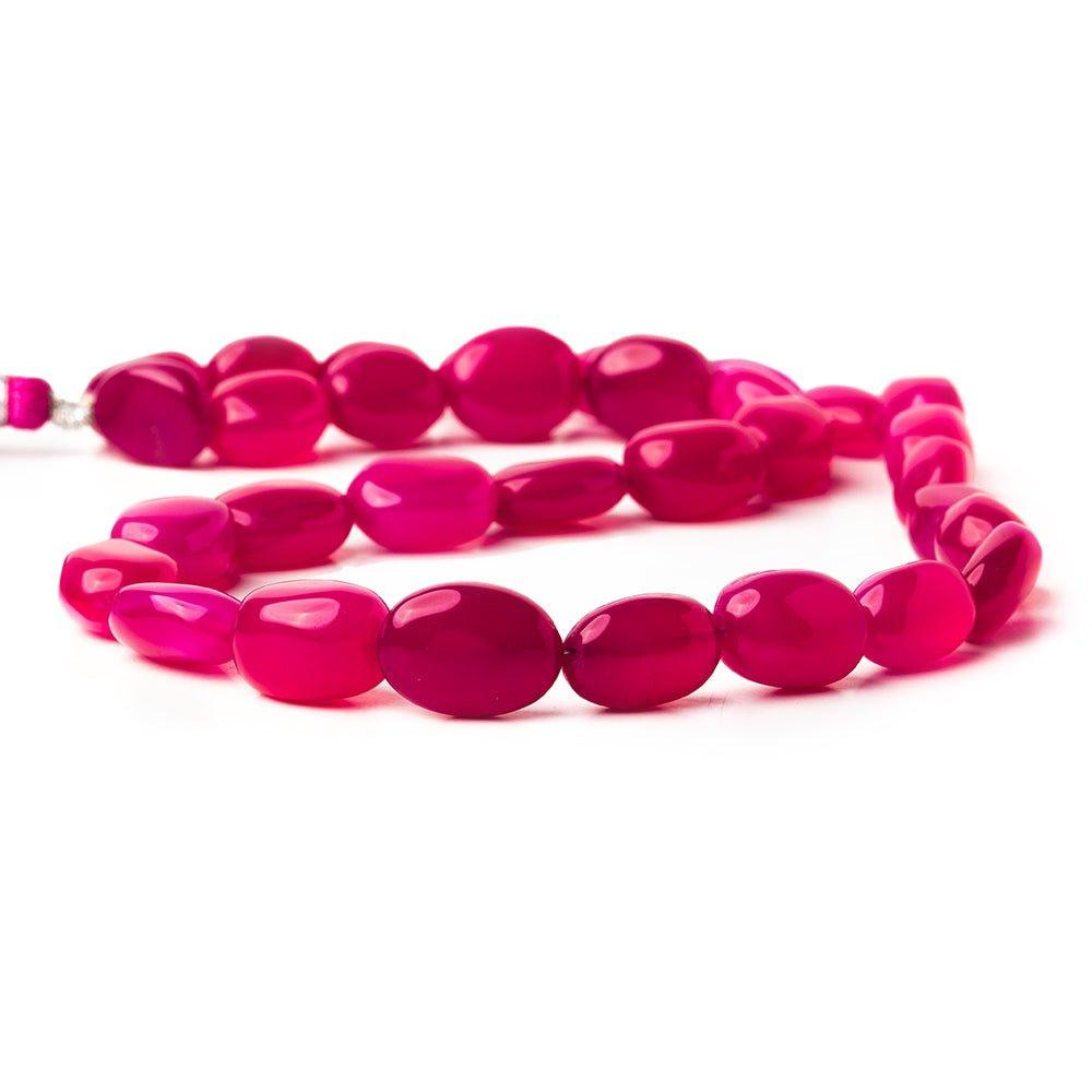 11x8-13x11mm Neon Pink Chalcedony plain nuggets 16 inch 32 pieces - The Bead Traders