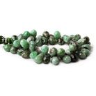 11x8-18x8mm Emerald Faceted Tear Drop beads 8 inch 58 pieces - The Bead Traders