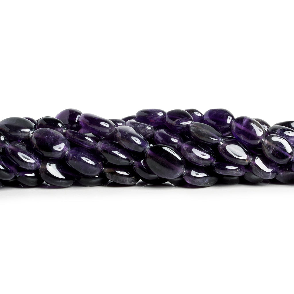 11x8mm Amethyst Plain Ovals 16 inch 35 beads - The Bead Traders