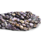 11x8mm Charoite Plain Ovals 15 inch 31 beads - The Bead Traders