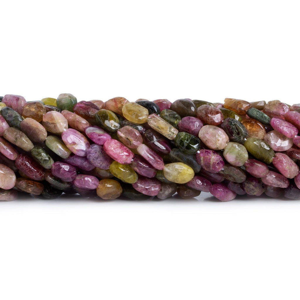 11x8mm Multicolor Tourmaline Ovals 12 inch 27 beads - The Bead Traders