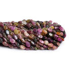 11x8mm Multicolor Tourmaline Ovals 12 inch 27 beads - The Bead Traders