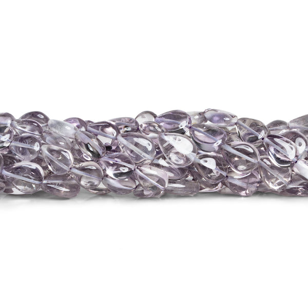11x8mm Pink Amethyst Plain Pears 14 inch 29 beads