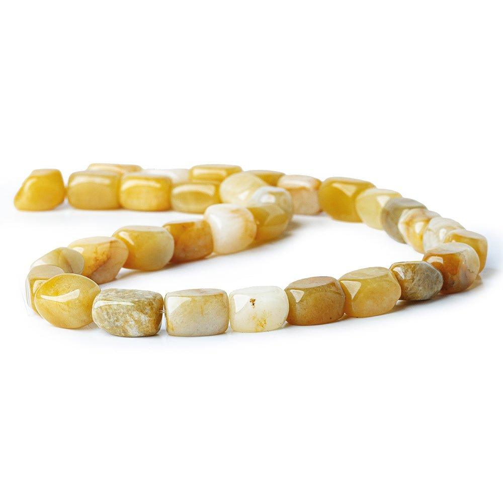 11x9-12x8mm Yellow Serpentine plain rectangular beads 15.5 inches 32 pieces - The Bead Traders
