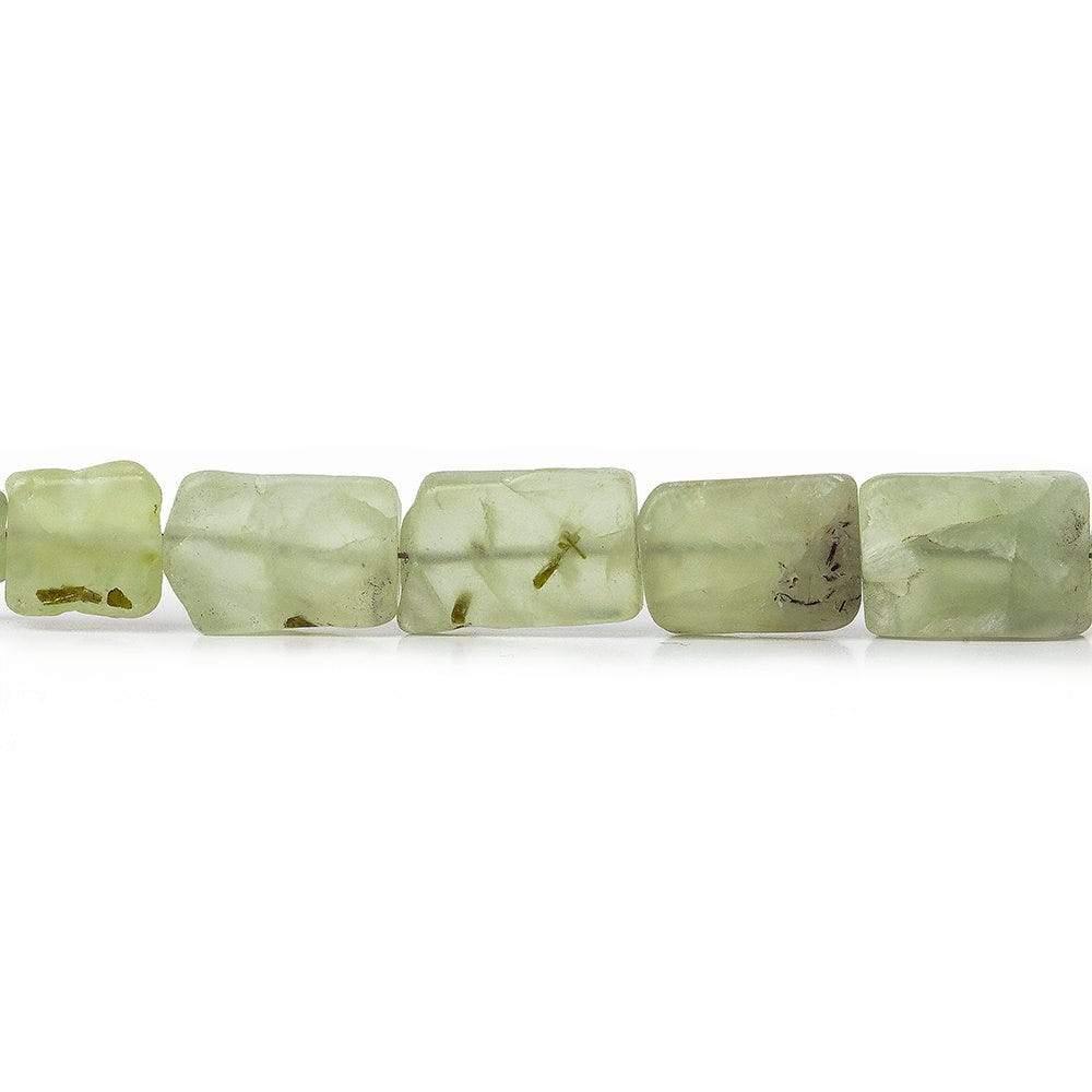 11x9-15x10mm Prehnite Beads Tumbled Hammer Faceted Rectangular 8 inch 16 pcs - The Bead Traders