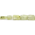 11x9-16x10mm Prehnite Hammer Faceted Rectangle Beads 8 in 15 pcs - The Bead Traders