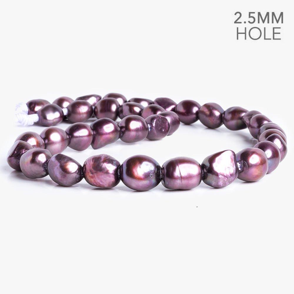 11x9.5mm-14x12mm Blush Purple Large Hole Baroque Pearls 16 inch 35 pieces - The Bead Traders