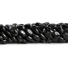 11x9mm Black Tourmaline Ovals 14 inch 33 beads - The Bead Traders
