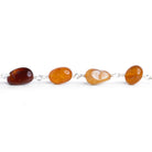 11x9mm Carnelian Nugget Silver Chain 19 beads - The Bead Traders