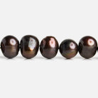 11x9mm Peacock Brown Baroque Pearls 15 inch 45 pieces - The Bead Traders