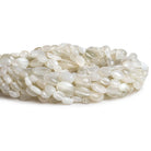 11x9mm White Moonstone Plain Ovals 14 inch 32 beads - The Bead Traders