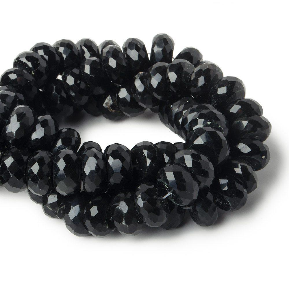 12-13mm Rainbow Obsidian faceted rondelle beads 16 inch 63 pieces - The Bead Traders