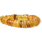 12-14mm Citrine HydroQuartz Plain Heishi & Rondelles 7.5 inch 39 beads - The Bead Traders