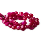 12-15mm Berry Pink Chalcedony Faceted Heart Beads 8 inch 50 pcs - The Bead Traders