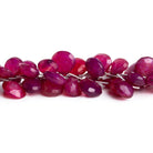 12-15mm Cambay Pink Chalcedony Hearts 8 inch 15 beads - The Bead Traders
